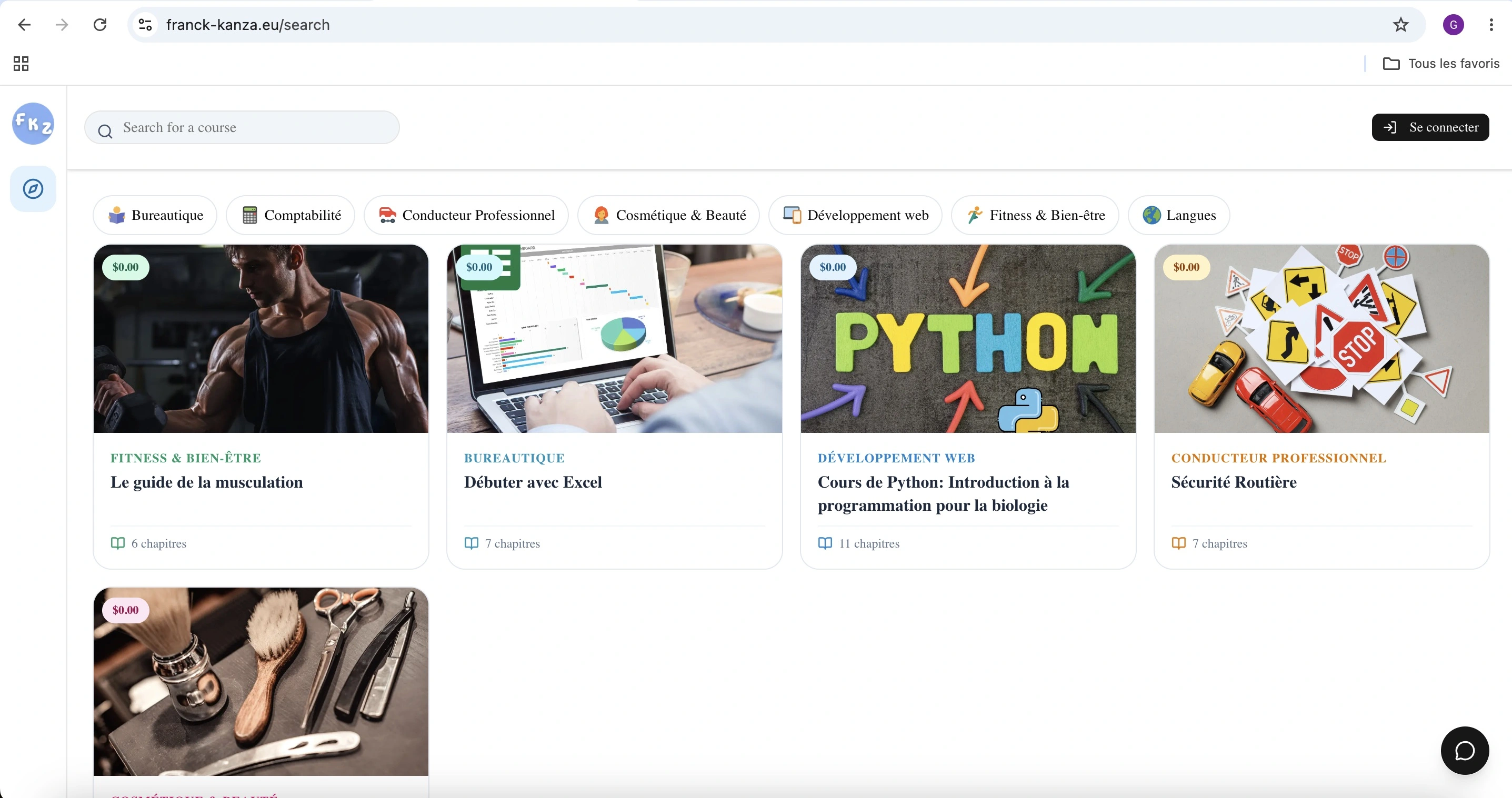 Aperçu de la plateforme LMS